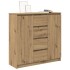Aparador con cajones roble artesanal 100,5x35x98,5