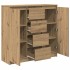 Aparador con cajones roble artesanal 100,5x35x98,5