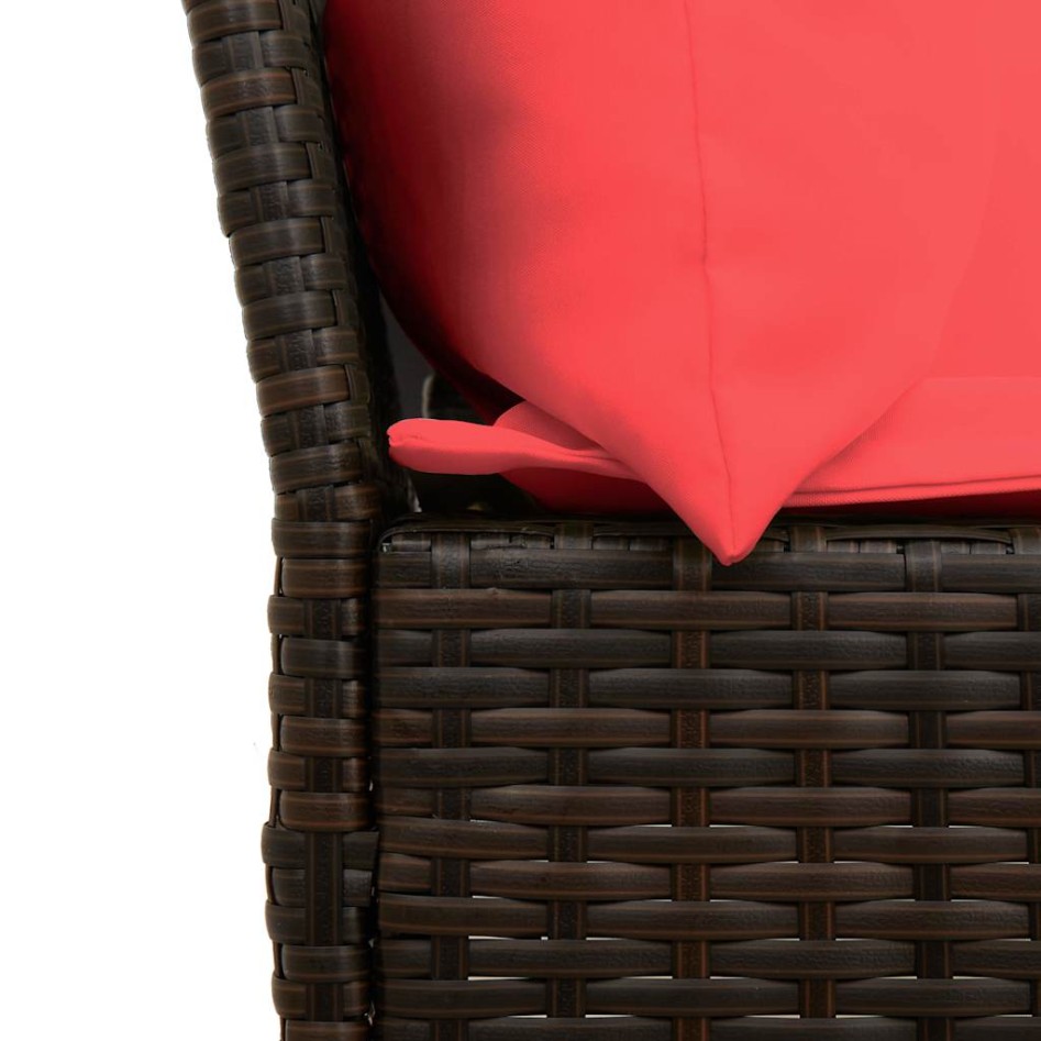 Sofá de jardín con cojines ratán sintético