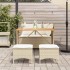 Set de comedor jardín con cojines 4 pzas ratán sintético