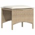 Set de comedor jardín con cojines 4 pzas ratán sintético