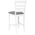 Taburetes de bar con cojines 2 uds madera maciza blanca