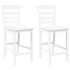 Taburetes de bar 2 uds madera maciza blanca