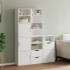 Armarios auxiliares 5 uds ODDA blanco 40x24x79 cm madera