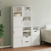 Armarios auxiliares 5 uds ODDA blanco 40x24x79 cm madera pino