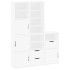 Armarios auxiliares 5 uds ODDA blanco 40x24x79 cm madera