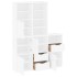 Armarios auxiliares 5 uds ODDA blanco 40x24x79 cm madera