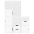 Armarios auxiliares 5 uds ODDA blanco 40x24x79 cm madera