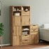 Armarios auxiliares 5 uds ODDA 40x24x79 cm Madera maciza
