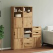 Armarios auxiliares 5 uds ODDA 40x24x79 cm Madera maciza pino