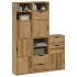 Armarios auxiliares 5 uds ODDA 40x24x79 cm Madera maciza