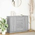 Aparador con cajones gris Sonoma 100,5x35x76