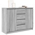 Aparador con cajones gris Sonoma 100,5x35x76