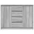 Aparador con cajones gris Sonoma 100,5x35x76