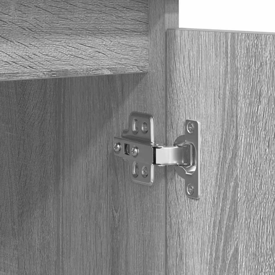 Aparador con cajones gris Sonoma 100,5x35x76