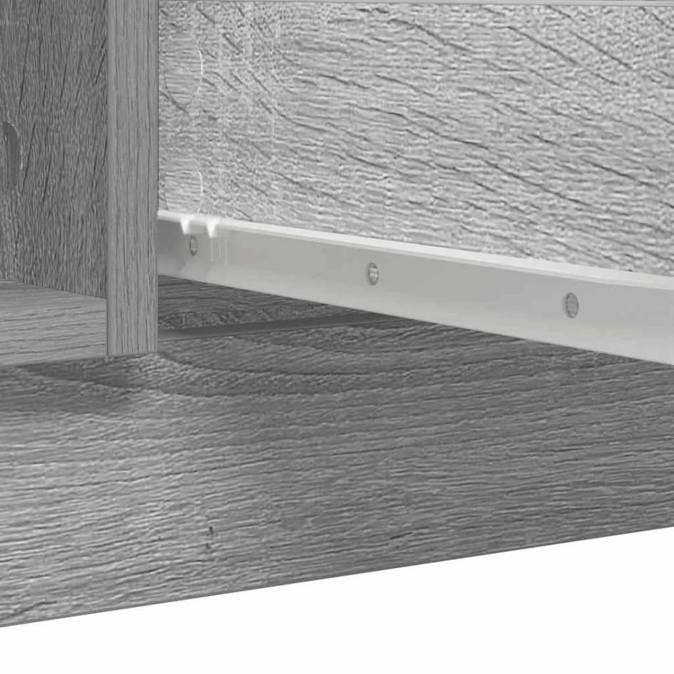 Aparador con cajones gris Sonoma 100,5x35x76