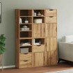 Armarios auxiliares 6 uds ODDA 40x24x79 cm Madera maciza pino