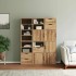 Armarios auxiliares 6 uds ODDA 40x24x79 cm Madera maciza