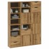 Armarios auxiliares 6 uds ODDA 40x24x79 cm Madera maciza