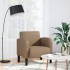 Sillón con reposabrazos capuchino 54 cm cuero