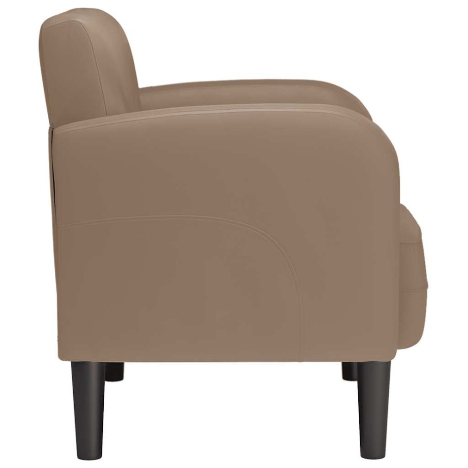 Sillón con reposabrazos capuchino 54 cm cuero