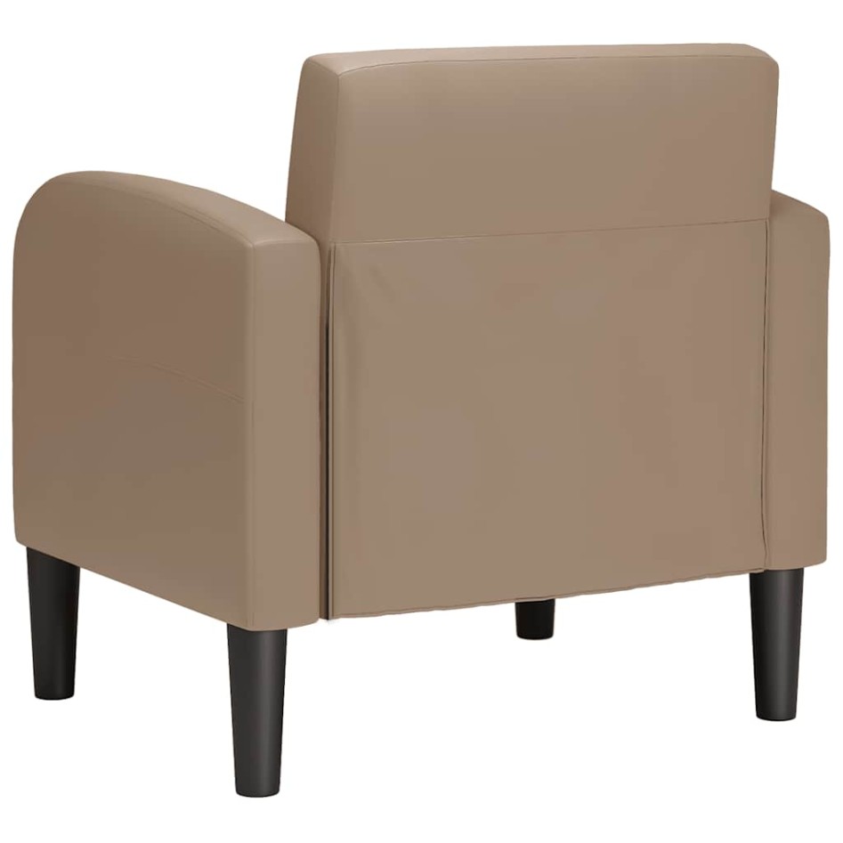 Sillón con reposabrazos capuchino 54 cm cuero