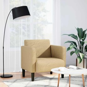 Sillón con reposabrazos tejido pana verde claro gris 54