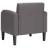 Sillón con reposabrazos gris 54 cm cuero