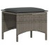 Set comedor de jardín 3 piezas con cojines ratán sintético