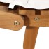 Tumbona con cojines color crema de madera maciza de