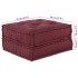 Puf modular tela granate