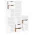 Armarios auxiliares 5 uds ODDA blanco 40x24x79 cm madera