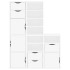 Armarios auxiliares 5 uds ODDA blanco 40x24x79 cm madera