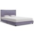 Estructura de cama sin colchón de tela gris claro 135x190