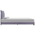 Estructura de cama sin colchón de tela gris claro 135x190