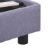 Estructura de cama sin colchón de tela gris claro 135x190