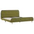 Estructura de cama sin colchón de tela verde 135x190