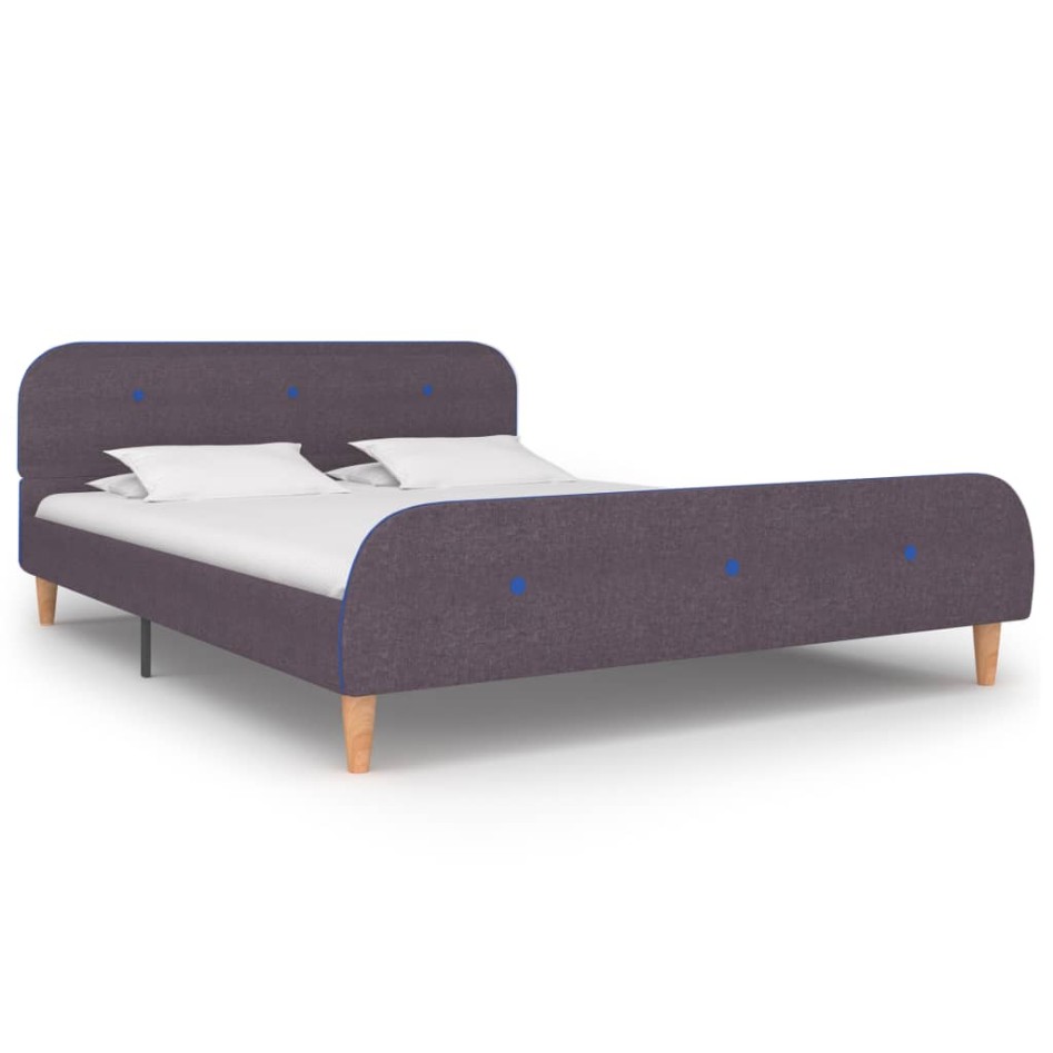 Estructura de cama sin colchón tela taupe 135x190