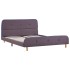 Estructura de cama sin colchón tela taupe 135x190