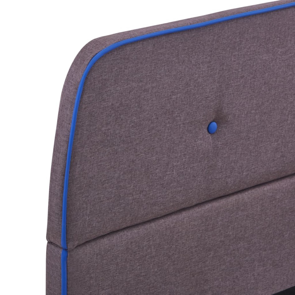 Estructura de cama sin colchón tela taupe 135x190