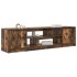 Mueble de TV de roble ahumado 188,5x41x50 cm Madera