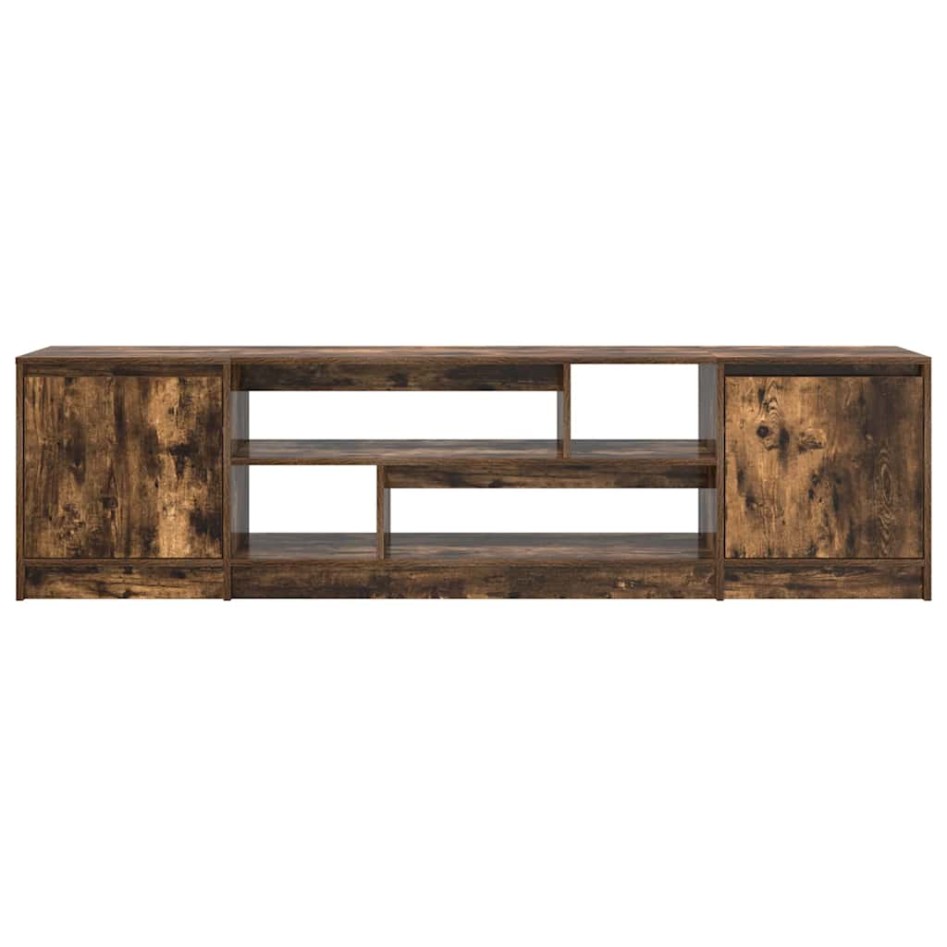 Mueble de TV de roble ahumado 188,5x41x50 cm Madera