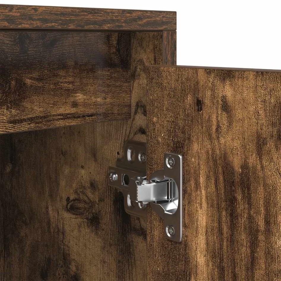 Mueble de TV de roble ahumado 188,5x41x50 cm Madera