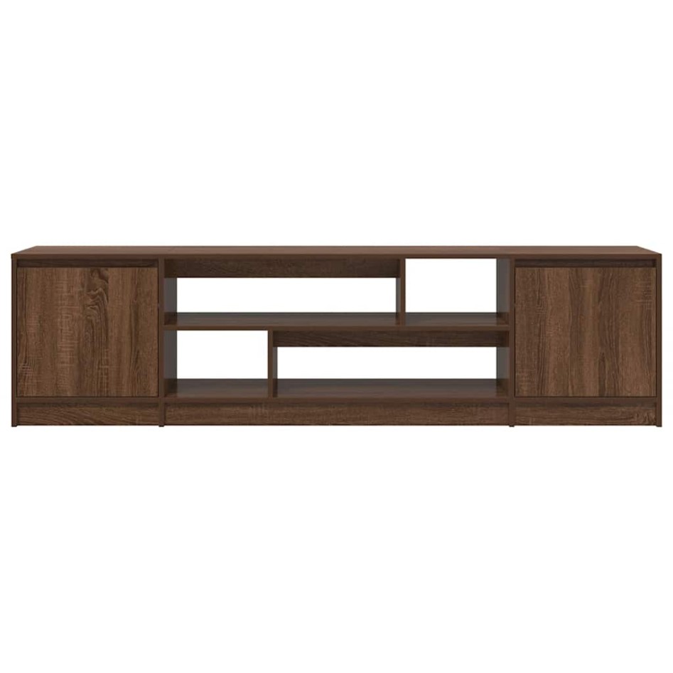 Mueble de TV roble marrón 188,5x41x50 cm madera de