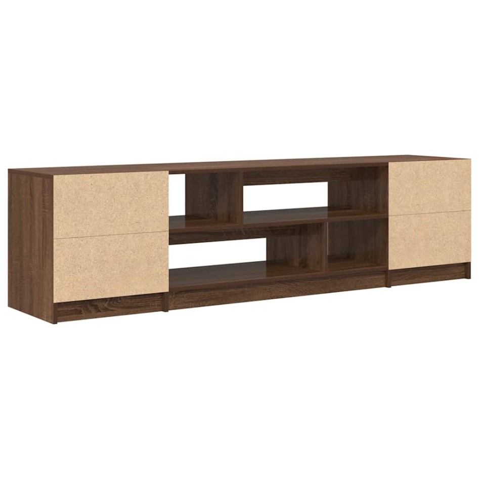 Mueble de TV roble marrón 188,5x41x50 cm madera de