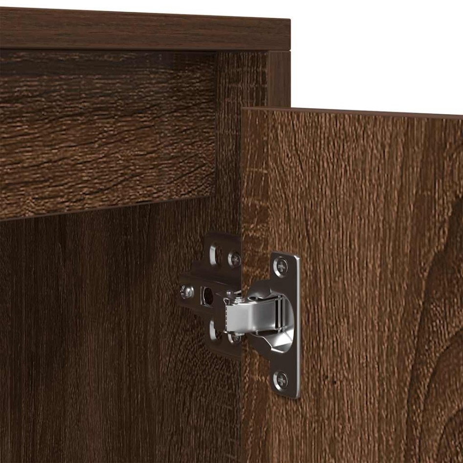 Mueble de TV roble marrón 188,5x41x50 cm madera de