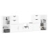 Muebles de TV 5 uds. con almacenaje ODDA blanco madera