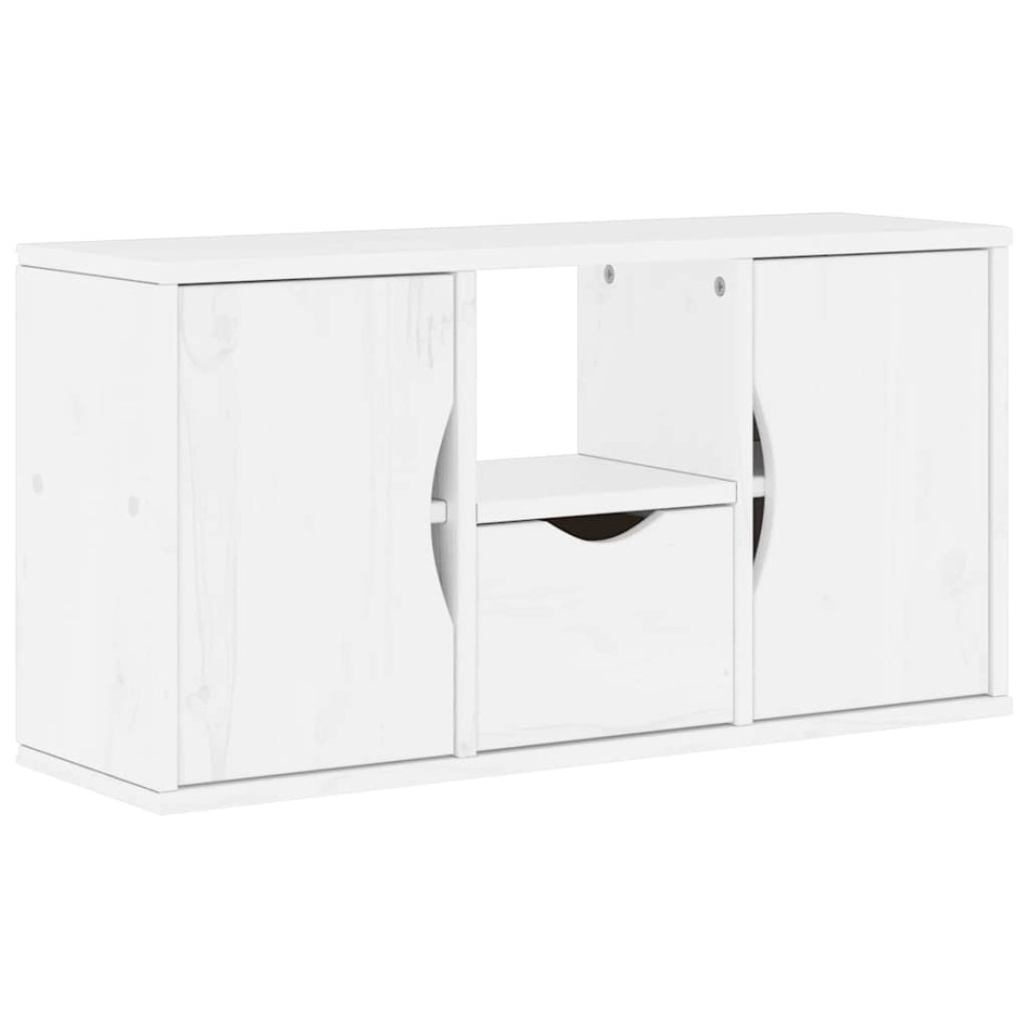 Muebles de TV 5 uds. con almacenaje ODDA blanco madera