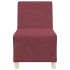 Sillón de tela color rojo vino 55