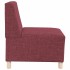 Sillón de tela color rojo vino 55